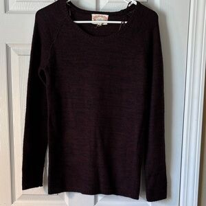 Ambiance Dark Brown & Black Long Sleeve Sweater — Medium